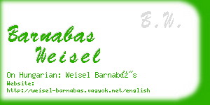 barnabas weisel business card